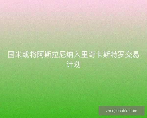 国米或将阿斯拉尼纳入里奇卡斯特罗交易计划
